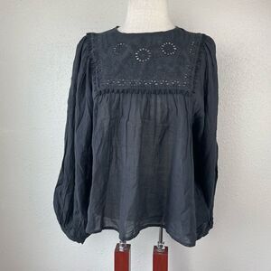 NWT Free People Black Boho Top Size XS